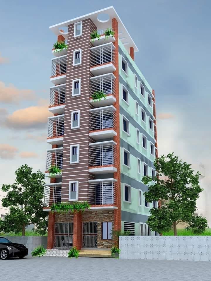 বহুতল আবাসিক ভবনের থ্রিডি এক্সটেরিয়র ডিজাইন ভিজুয়ালাইজেশন